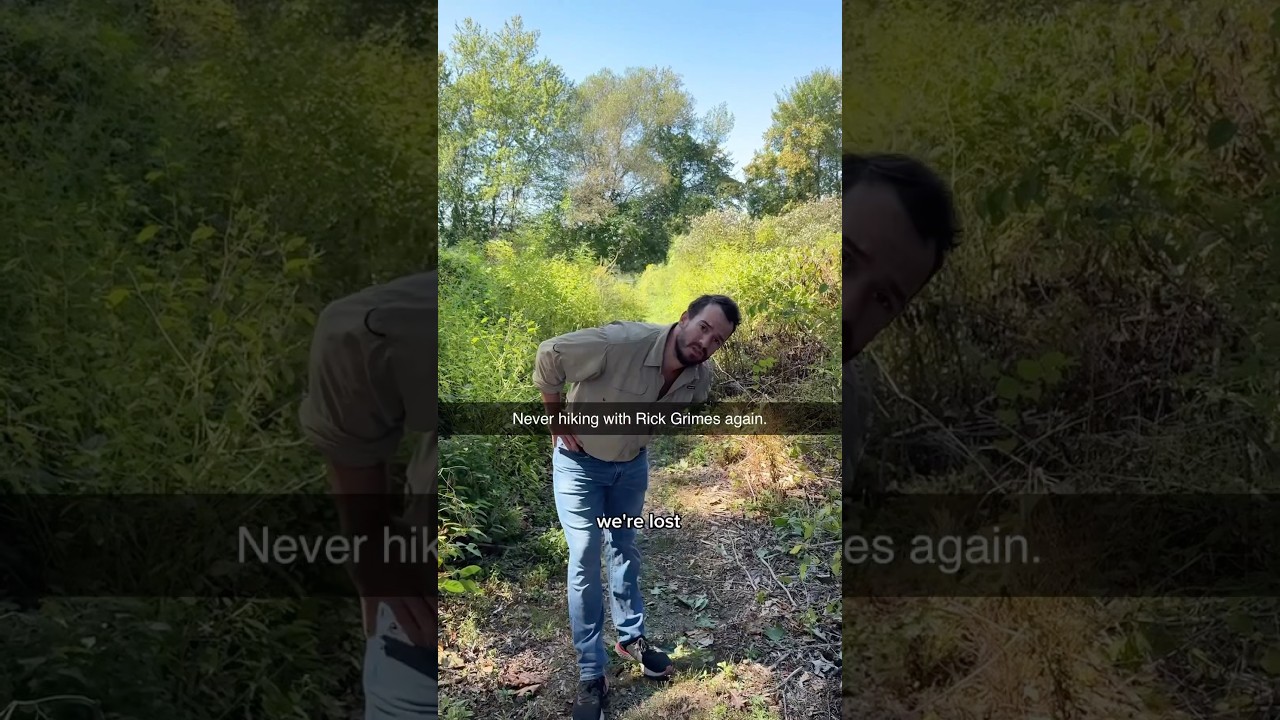 I&rsquo;m so done with him🙄 #thewalkingdead #rickgrimes #impression #hiking #twd #andrewlincoln