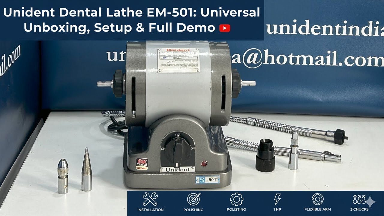 Unident Dental Lathe Machine EM-501 Unboxing, Installation and Demonstration