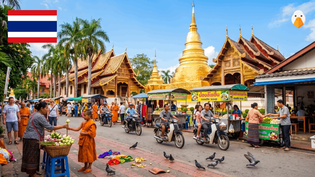 Чиангмай, Таиланд🇹🇭 Самый расслабляющий город в Азии? (4K HDR)
