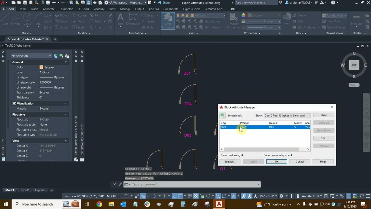 Создание атрибутов в AutoCAD — Часть 3