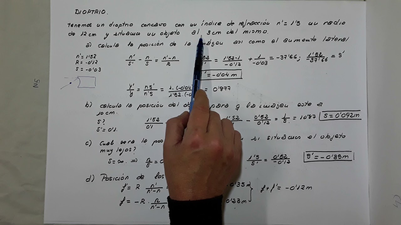 optica física ll. espejo cóncavo, convexo y dioptrio