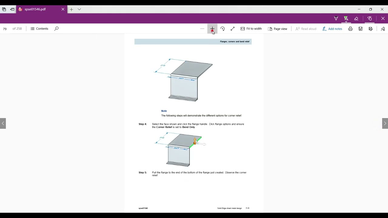 Solid Edge Sheet Metal Design   Lesson 07   Flanges Cornners and Bend Relief