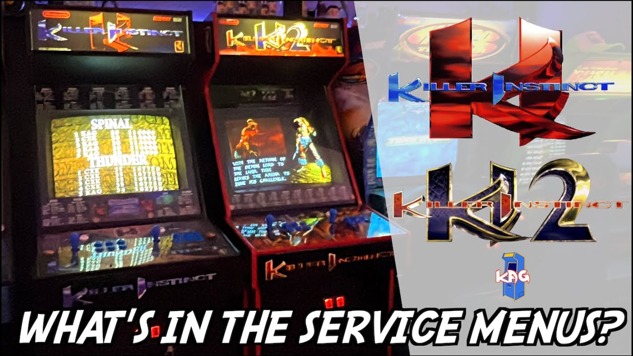 Killer Instinct 1 & 2 Arcade Service Menu Tour & Start Up Sequences