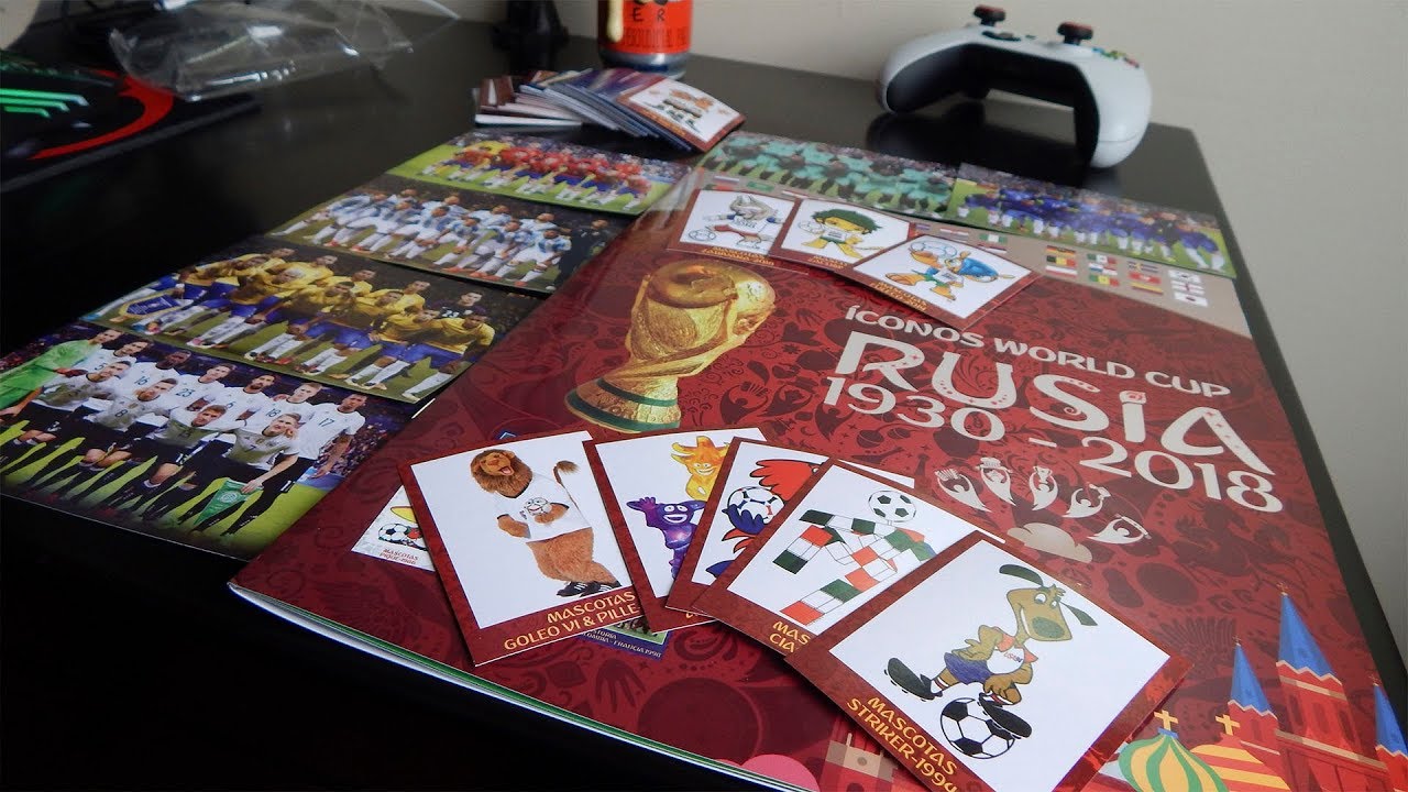 UMBOXING Y COMPLETANDO ALBUM RUSIA EDICION ICONOS MUNDIAL 2018
