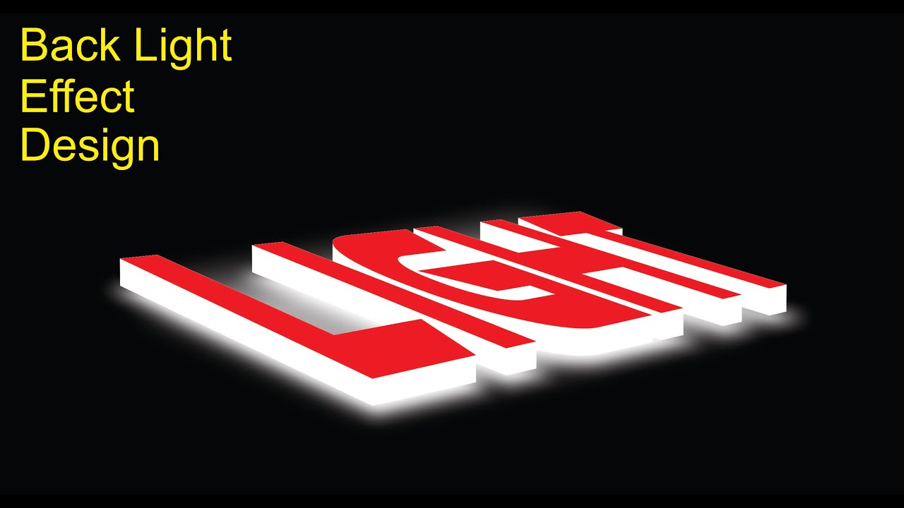 coreldraw tutorial Back Light Effect Design in coreldraw