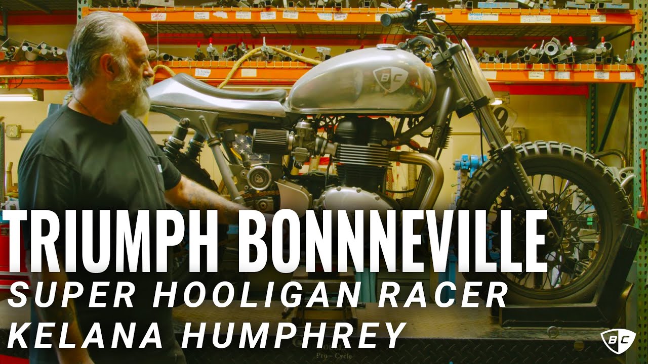 Revamping Triumph Bonneville into a Flat Track Bike for Kelana Humphrey Super Hooligan Racing Debut