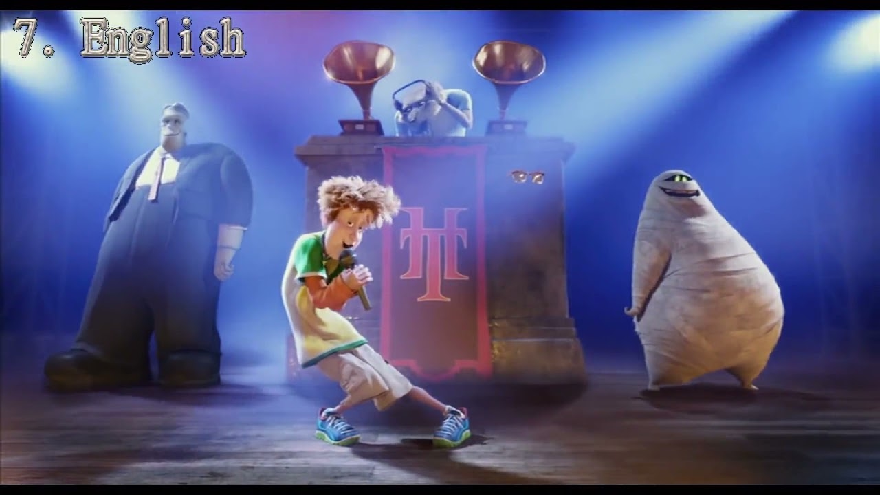 Johnny, Murray, Mavis and Dr&aacute;c singing The Zing, Hotel Transylvania Versi&oacute;n English