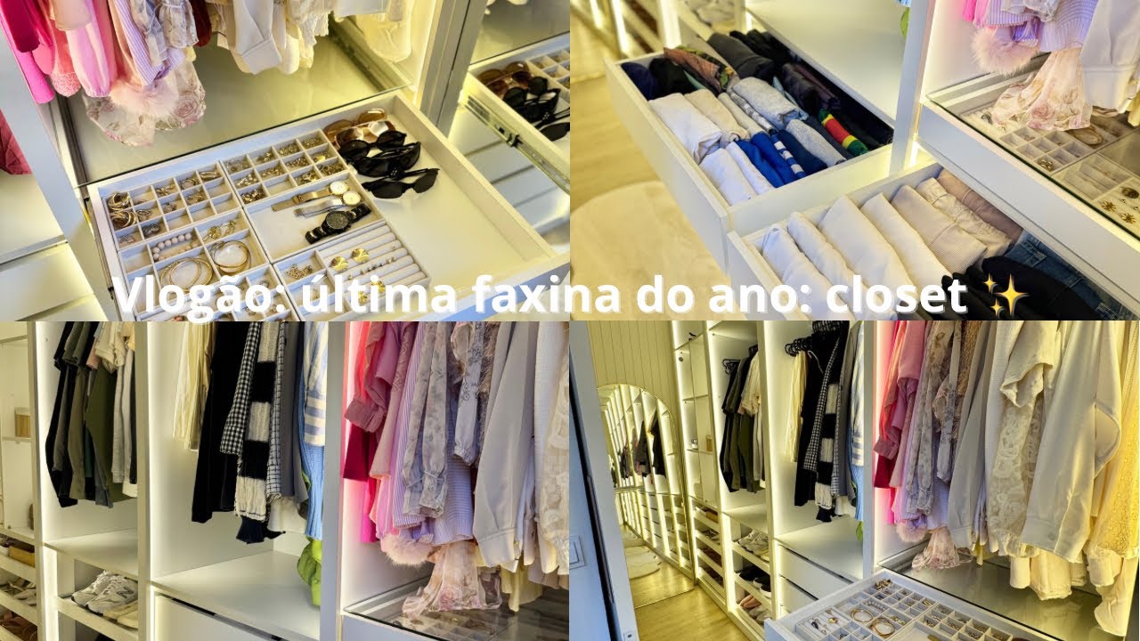 VLOGÃO: VOLTEI AO CANAL, ROTINA, FAXINA NO CLOSET /TOUR, DOBRAS INTELIGENTES...