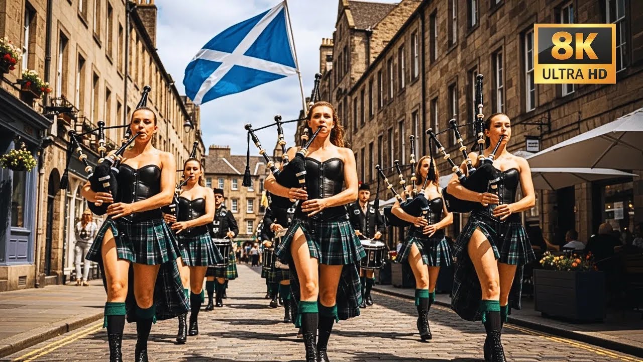Scottish Women with Bagpipes | Epic Scottish Bagpipe Parade | Highlands and the Spirit Eternal