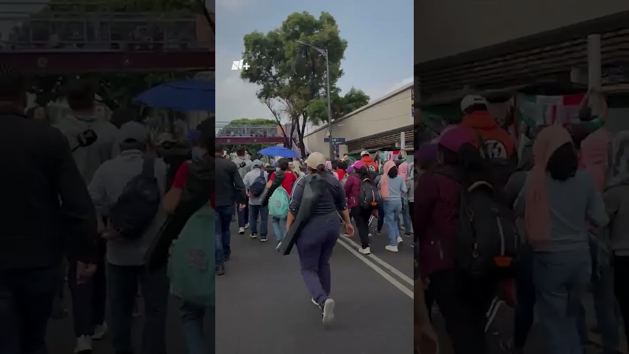 CNTE Marcha Rumbo al Estadio Sede CDMX