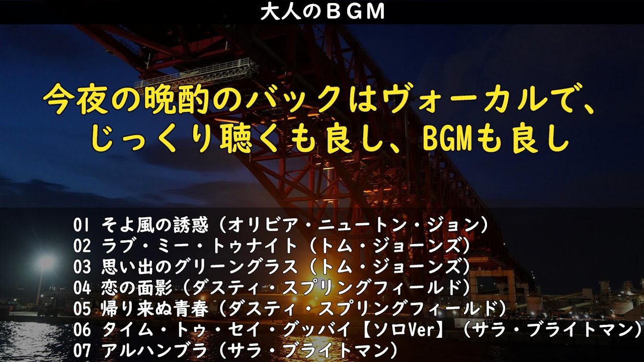 大人のBGM・・・今夜の晩酌のバックはヴォーカルで、じっくり聴くもよし、BGMにも良し！