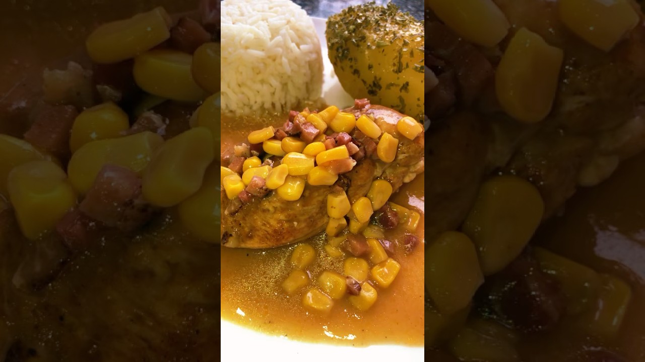 H&uuml;hnerbr&uuml;stchen in Mais-Sahne Sauce #essen #rezept #food #leckerkochen #mais #kochen #youngblood