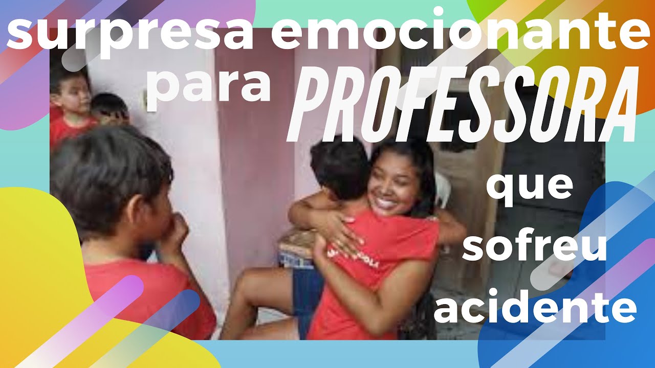 Visita emocionante a professora que sofreu acidente.