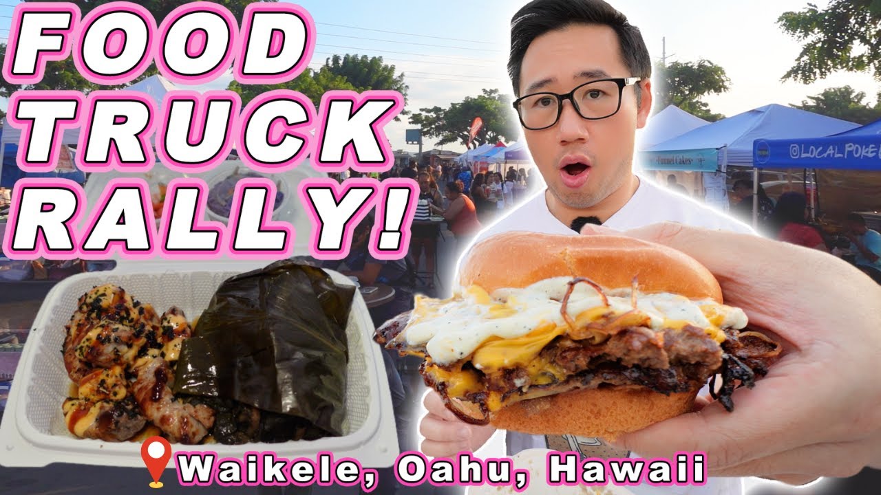 LOCAL STREET FOOD & TRUCK RALLY! || [Oahu, Hawaii] Truffle Smash Burger, Hawaiian Food + more!