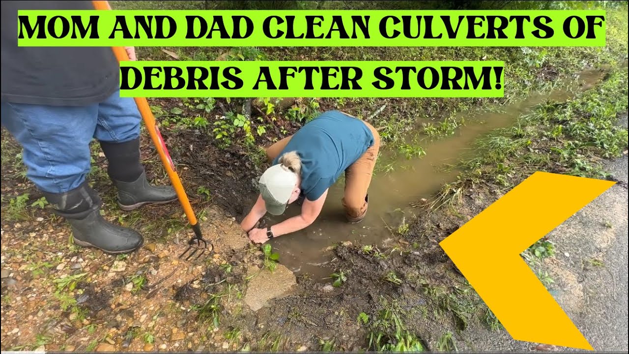 UNCLOGGING CULVERTS DURING A DELUGE 06/2025