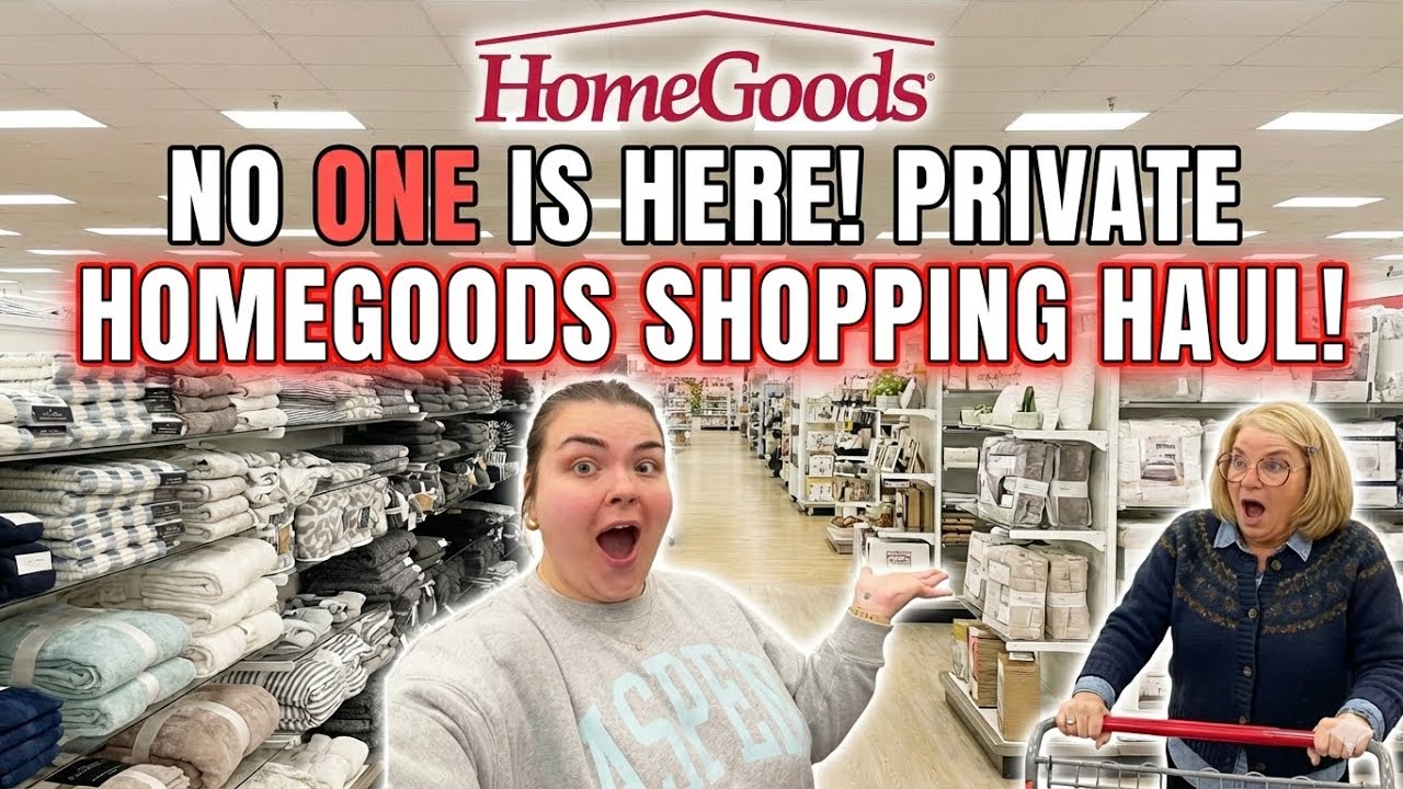 We had an ENTIRE HomeGoods to Ourselves!!!