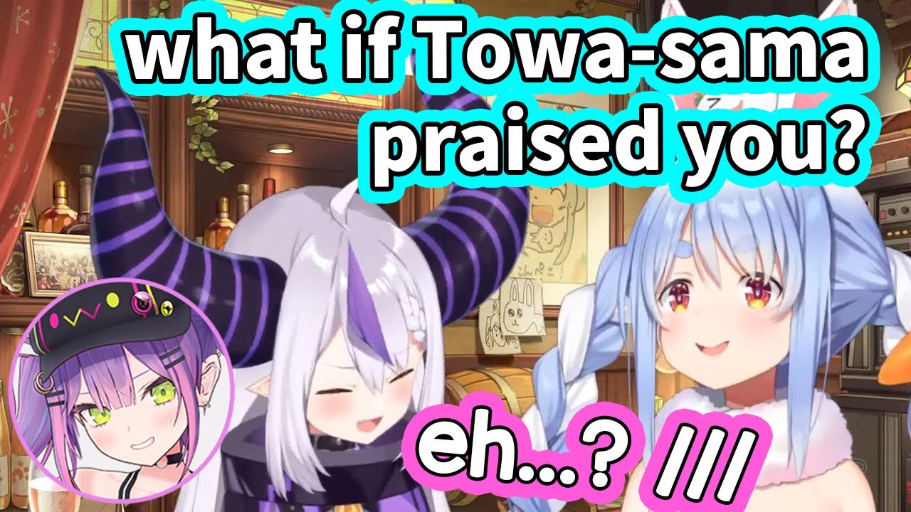 Pekora's amazed at Laplus's difference in attitude towards Towa [ENG Subbed Hololive]