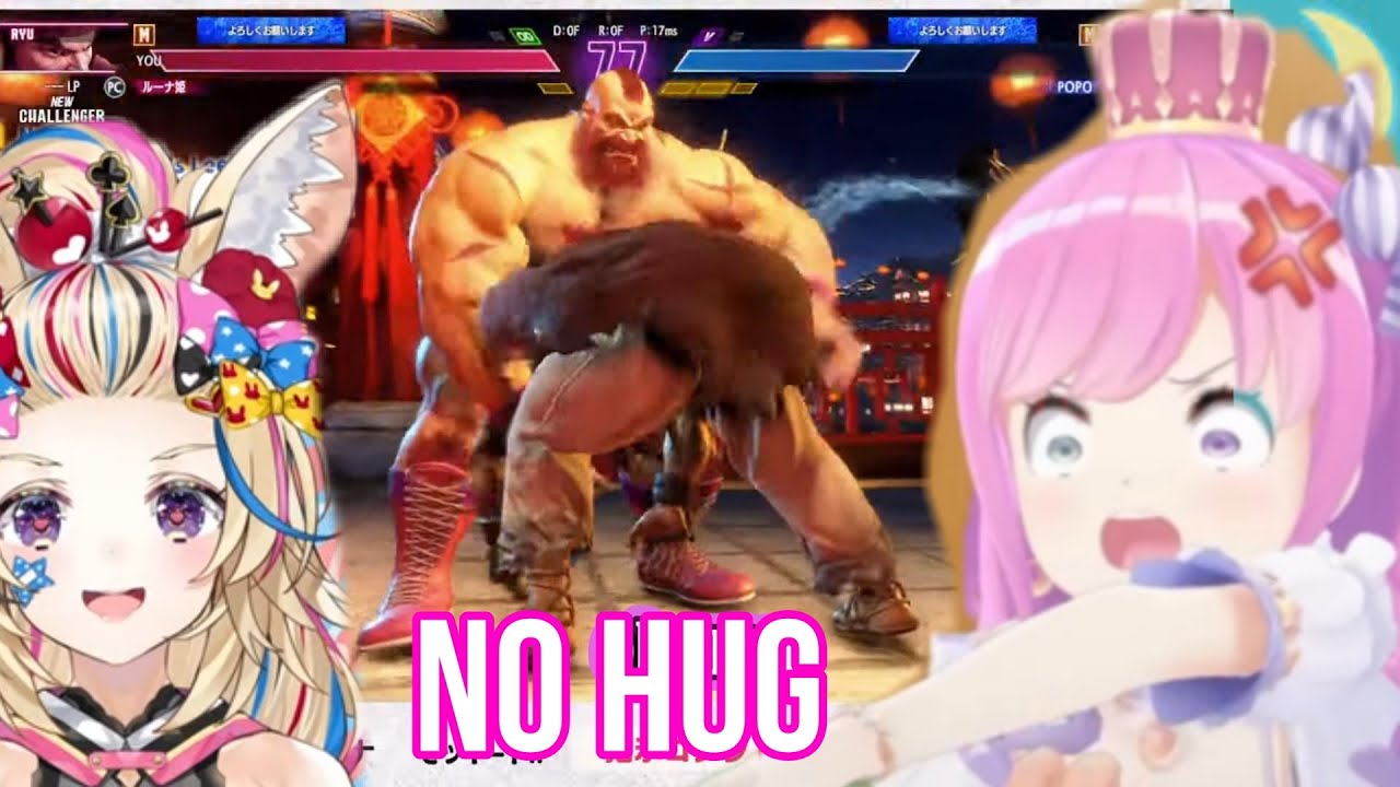 Himemori Luna Getting Hysterical Over Polka Hug | Street Fighter 6 [Hololive/Sub]
