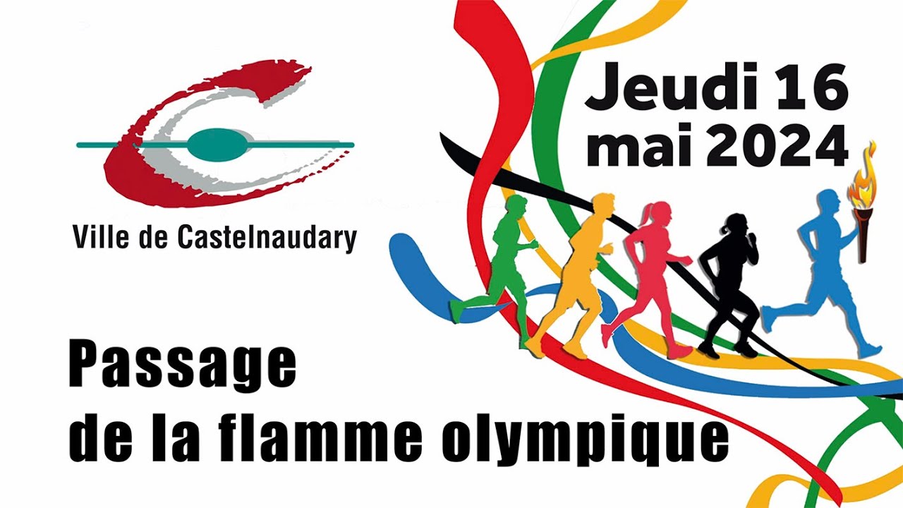 La Flamme olympique à Castelnaudary