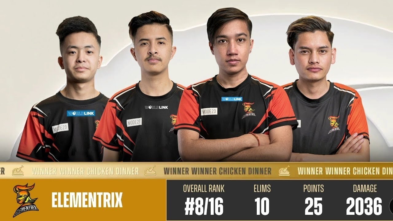 PMPL 2022 TEAM ELEMENTRIX CHICKEN DINNER WITH 10 KILLS