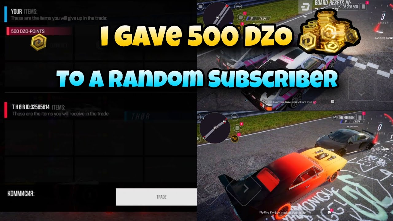 This Random Subscriber Won 500 DZO From Me | Drive Zone Online