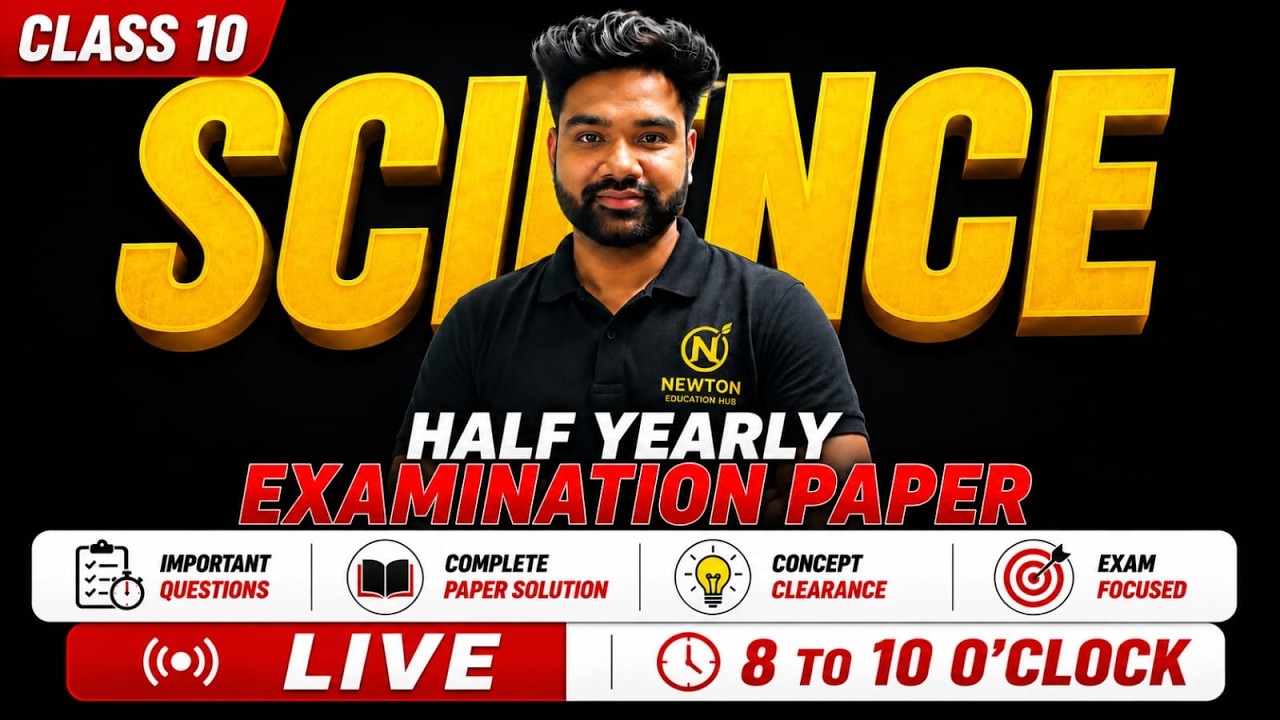 Class 10 Science Half Yearly Exam 2026 🔥 | Most Important Questions | LIVE Paper 8&ndash;10 PM
