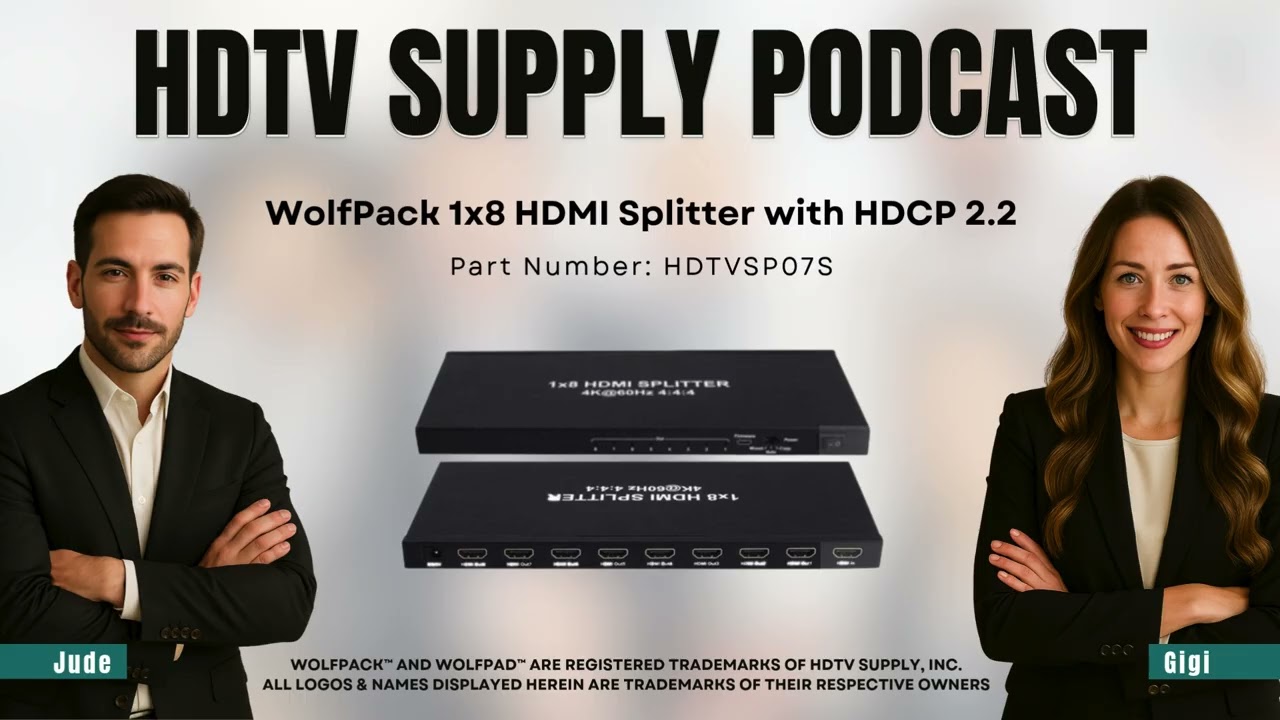 WolfPack 1x8 HDMI Splitter with HDCP 2.2