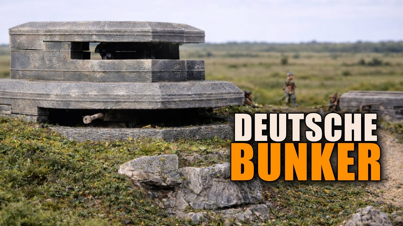 Deutsche Bunker über dem Strand von Omaha Beach 1944