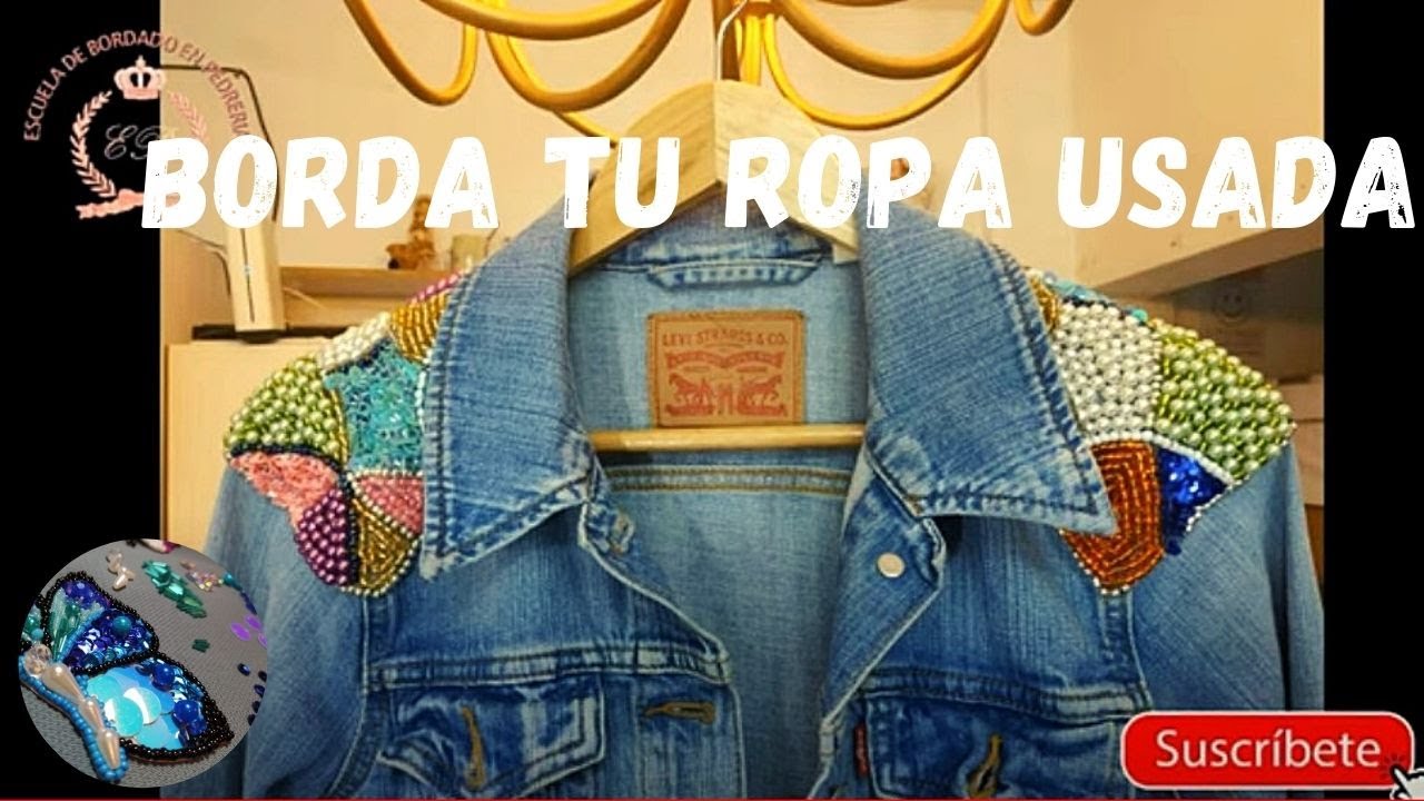 Como bordar una chaqueta de jean, bordado en casaca, embroidery tutorial, embroidery hand work