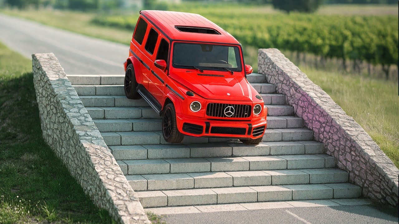 Cars vs Stairs on The Road Challenge #9 in BeamNG Drive!