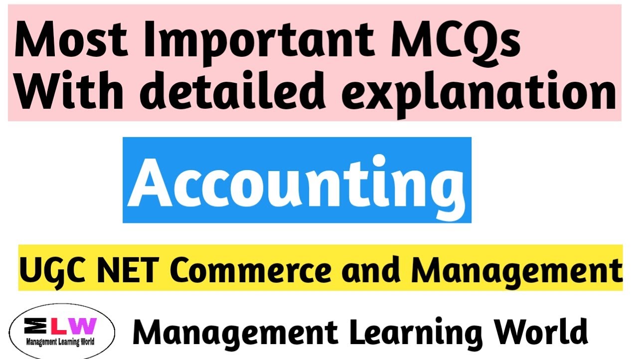 Most Important MCQs of Accounting || UGC NET Management Mock Test || UGC NET Commerce Mock Test