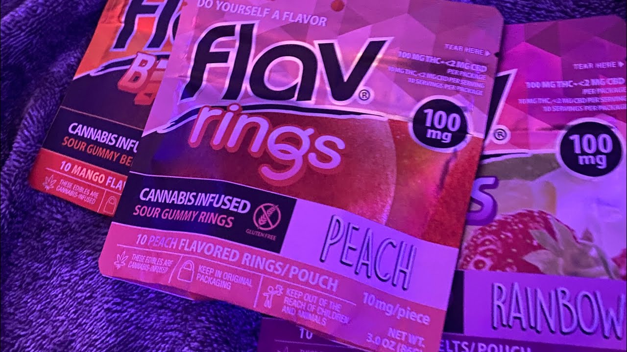 TRYING FLAV EDIBLES?! Flav Peach Rings Edibles Review | 100 MG Edible Test | OFF THE RADAR REVIEWS