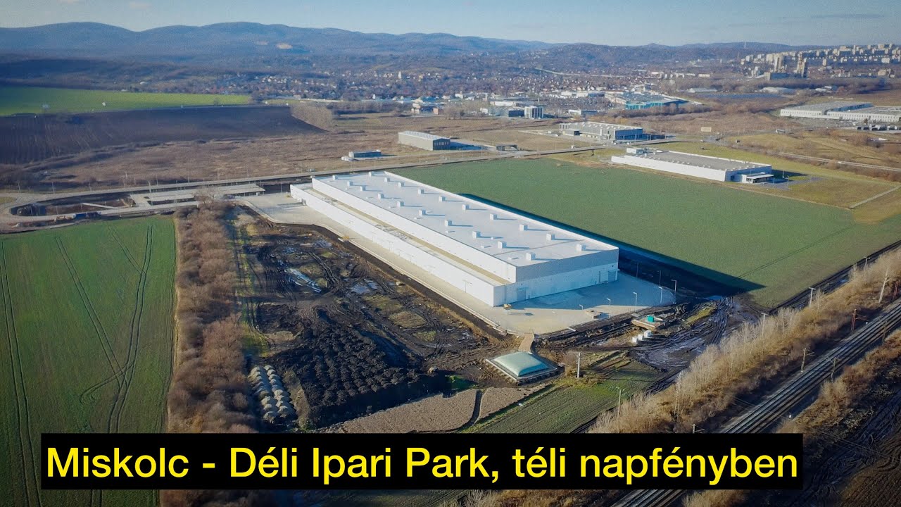 Miskolc, Déli Ipari Park a téli napsütésben