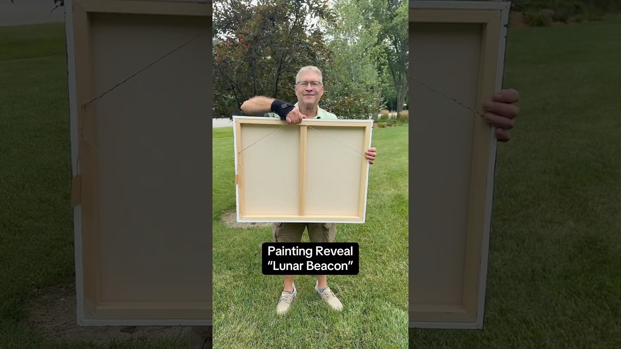 Lunar Beacon | Night Sky Lighthouse Painting Reveal