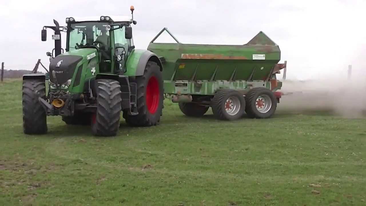 Kalkstreuen mit Fendt 826+ Amazone Streuer und D7807 C [LU Kausemann]