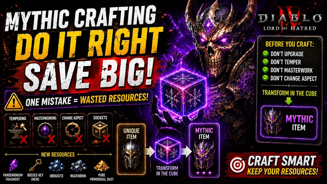 Crafting a Mythic in Diablo 4 Season 14 explained!