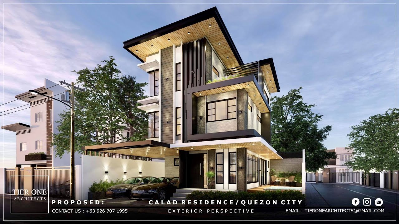 Calad Residence - 200 SQM HOUSE DESIGN - 150 SQM CORNER LOT with Pool - Tier One Architects