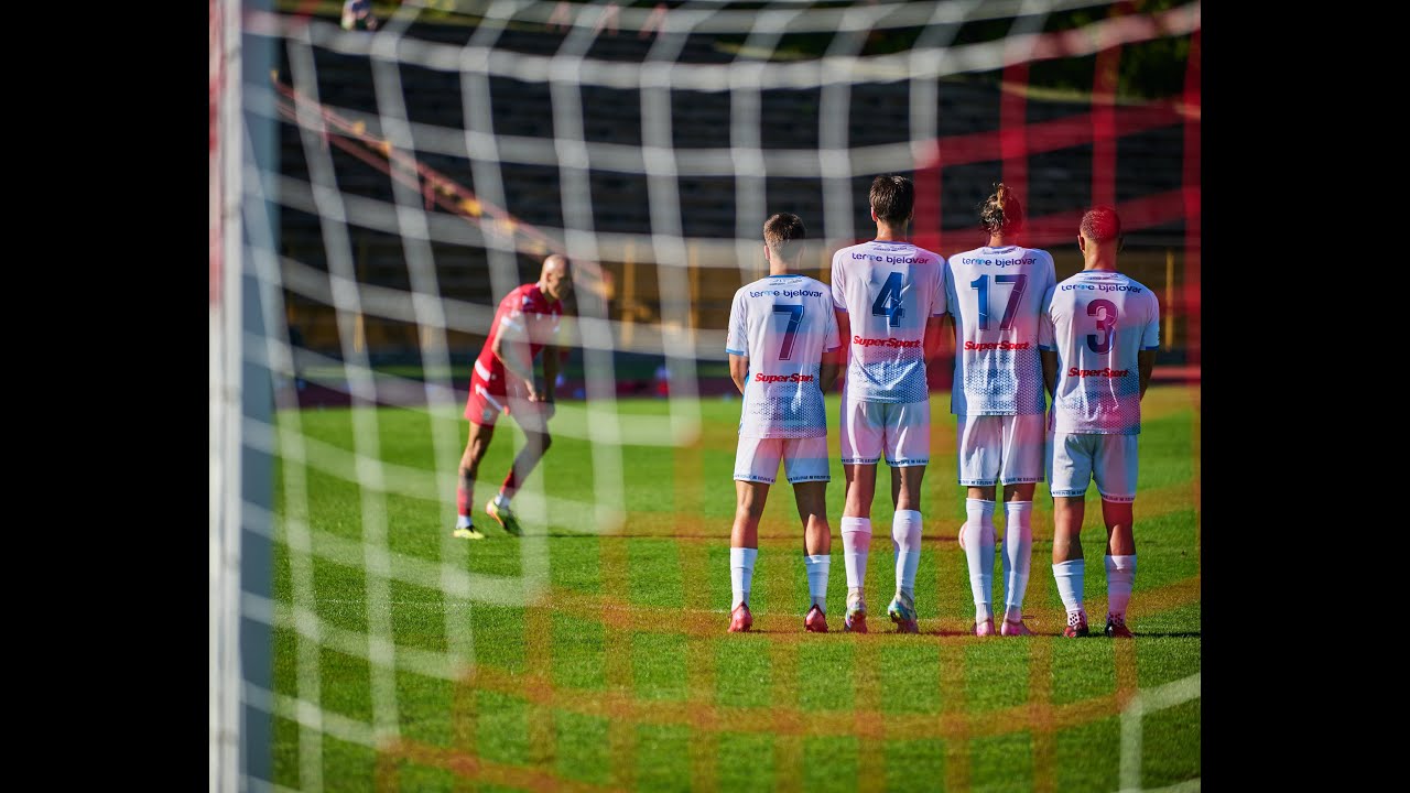 HNK Segesta - NK Bjelovar, Tonći Kukoč-Petraello postiže gol za 1:0 - iz perspektive fotografa
