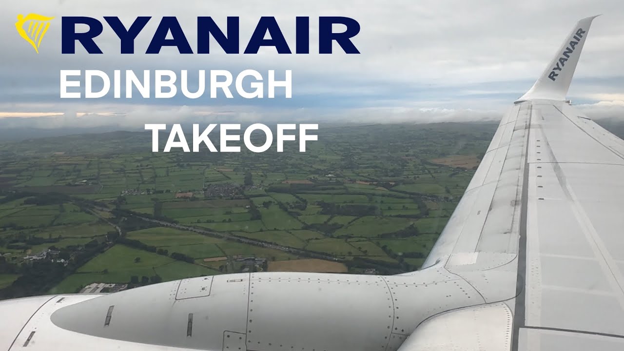RYANAIR BOEING 737-800 TAKEOFF FROM EDINBURGH | EDI-BFS | JSM AVIATION