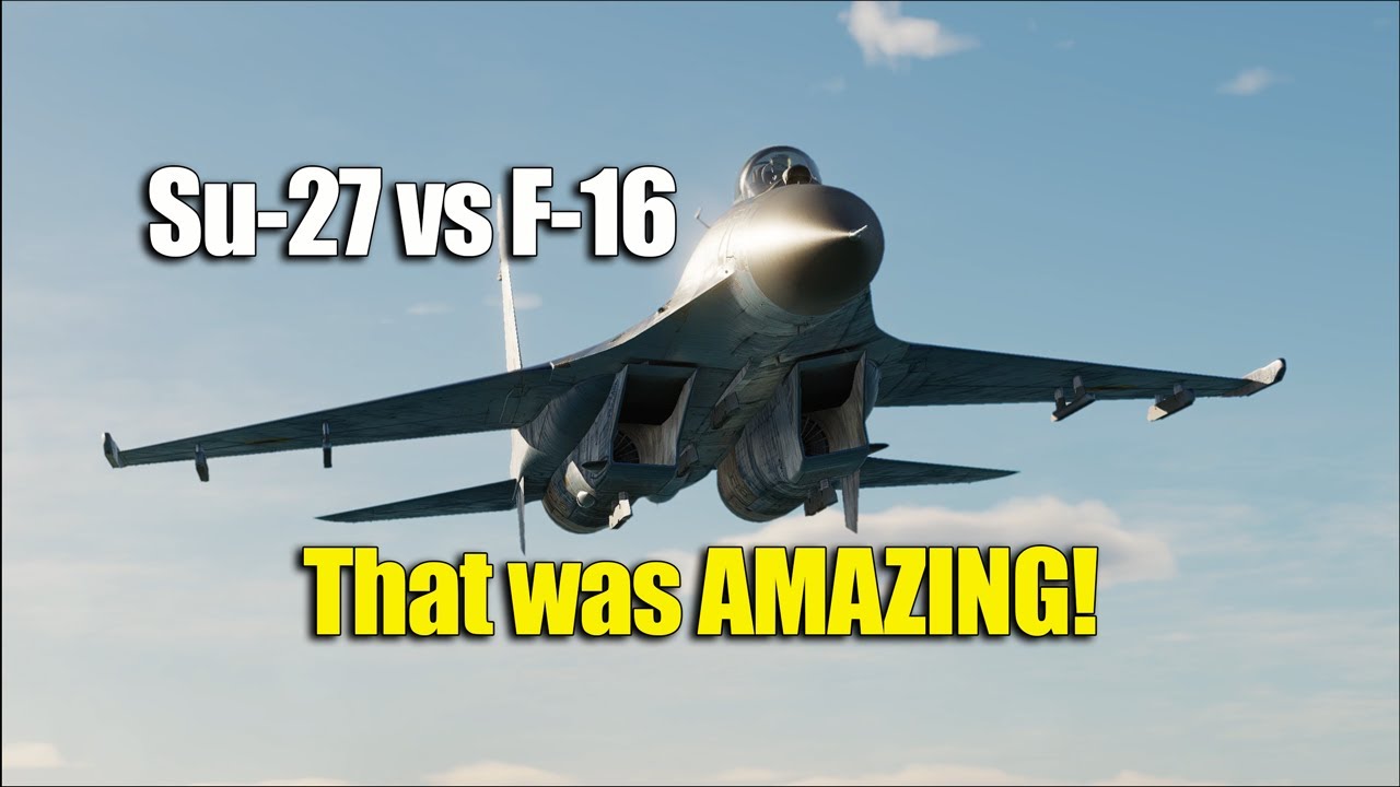 Intense Dogfight Su-27 Flanker vs F-16 Viper #DCS Can't believe he pulled that move!