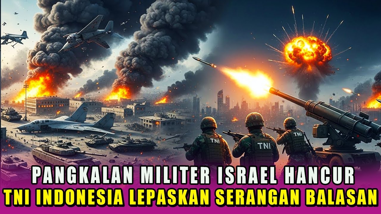 PANIK‼️PANGKALAN MILITER ISRAEL HANCUR LEBUR, TNI INDONESIA LEPASKAN SERAGAN BALASAN KE ISRAEL