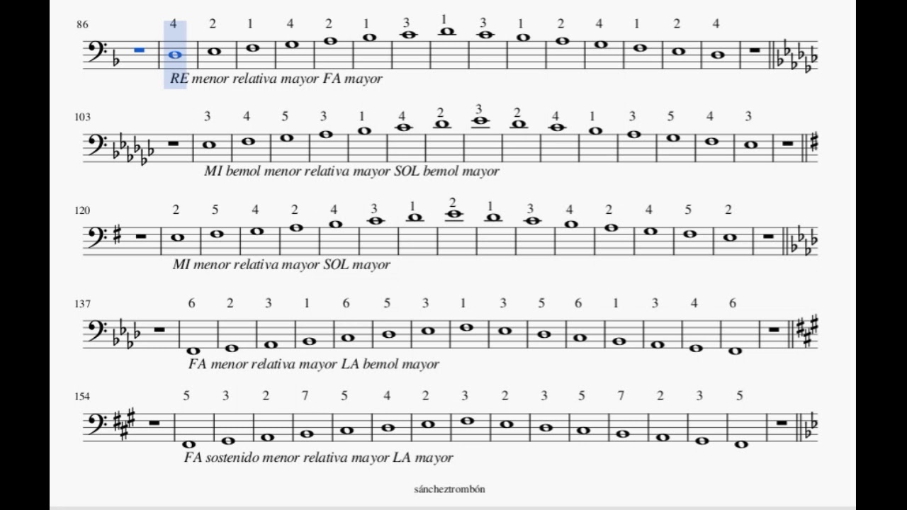 ESCALAS MENORES TROMBÓN #tenortrombone
