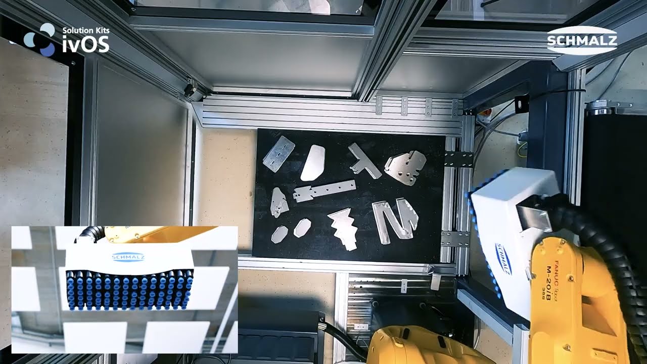 Effizientes Blechhandling mit Schmalz-Roboter-Lösungspaket ivOS-Sheet-Metal