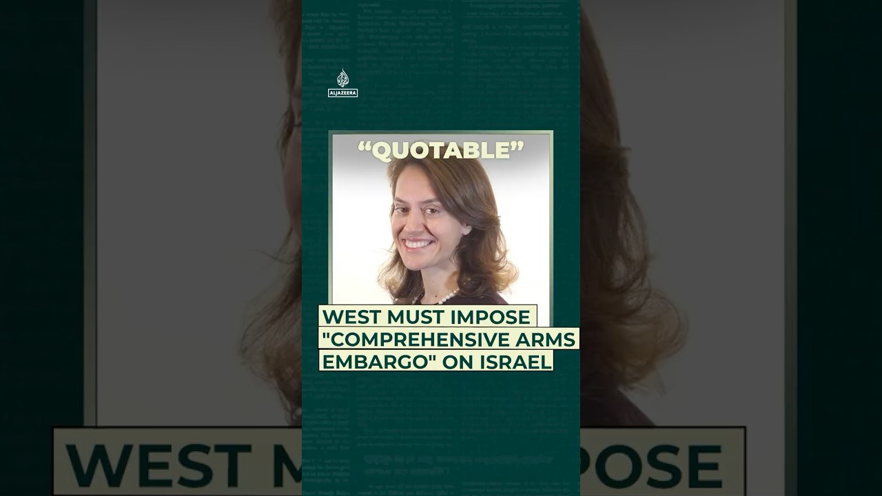 West must impose &ldquo;comprehensive arms embargo&rdquo; on Israel