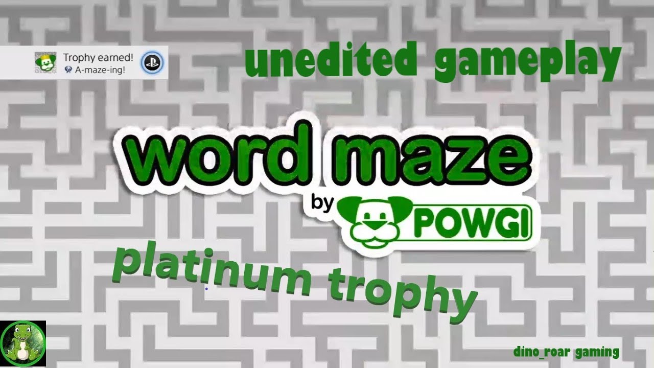 Word Maze by POWGI - Full Unedited #PS4 Platinum Trophy Gameplay (European Stack)