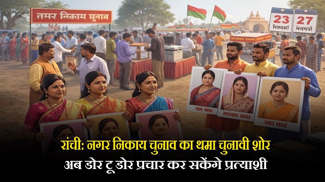 रांची: नगर निकाय चुनाव का थमा चुनावी शोर, अब डोर टू डोर प्रचार कर सकेंगे प्रत्याशी