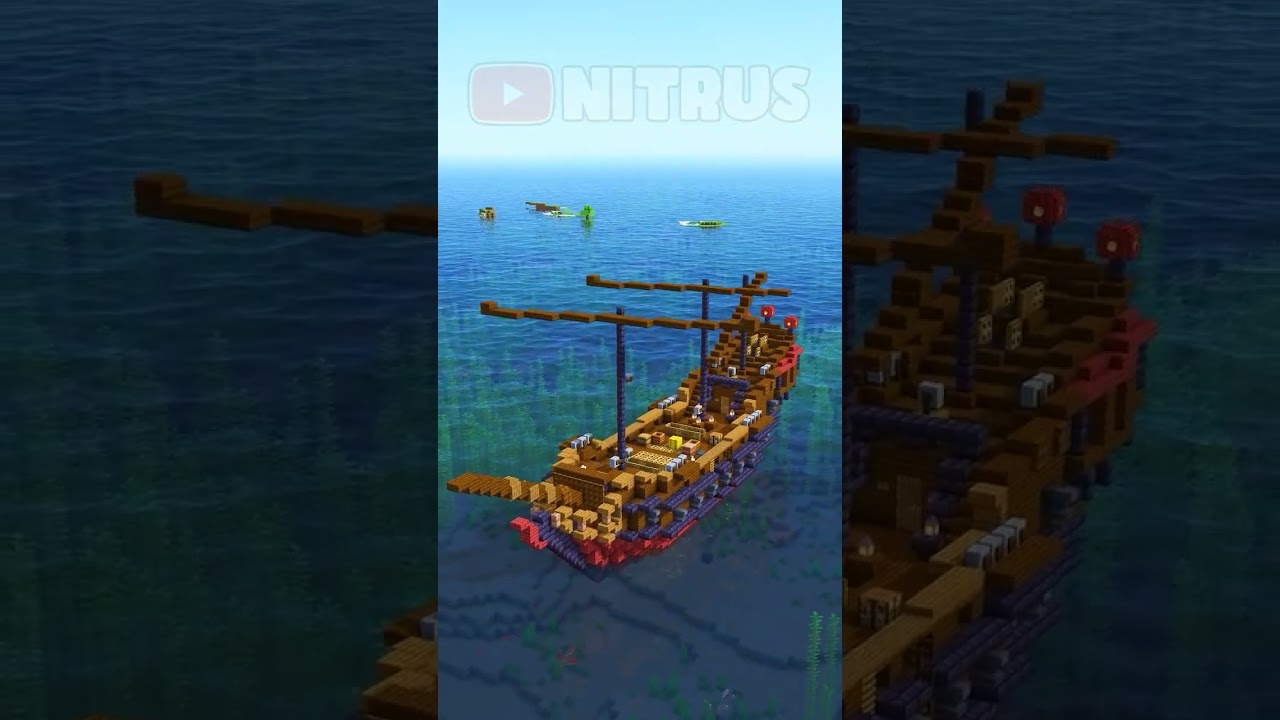 BARCO PIRATA DE INICIANTES NO MINECRAFT (TUTORIAL DE CONSTRUÇÃO)