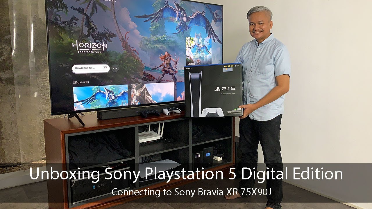 Unboxing PS5  Edisi Digital dan Hubungkan ke Sony Bravia XR-75X90J