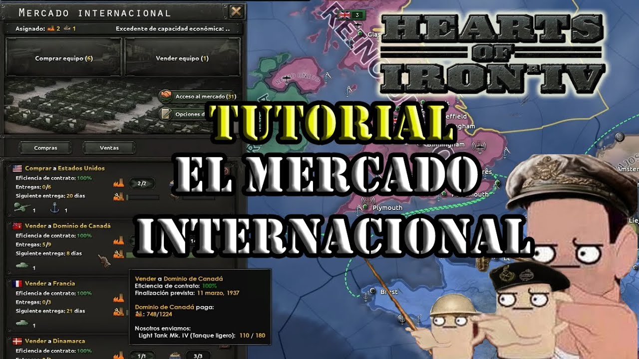 VIDEOTUTORIAL 2023 - HEARTS OF IRON IV - EL MERCADO INTERNACIONAL