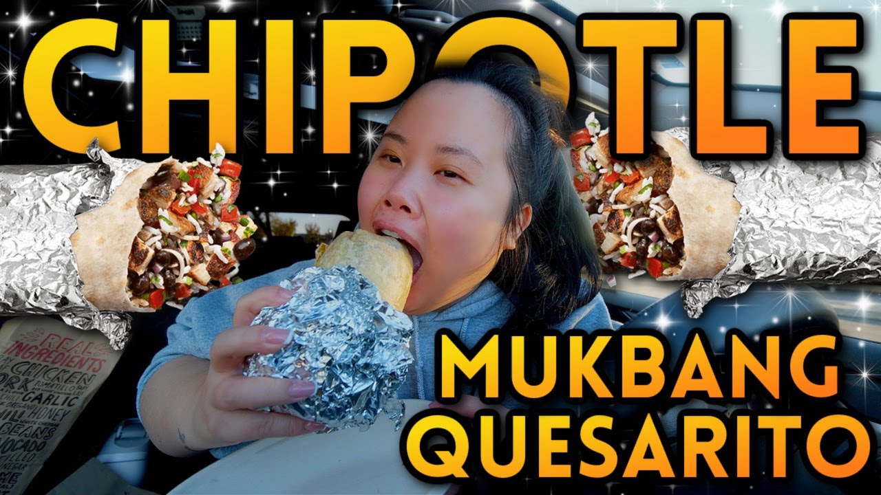 Giant Quesarito Burritos Extremely Cheesy Chipotle Mukbang 먹방 Eating Show! (A lot of meat!!!)